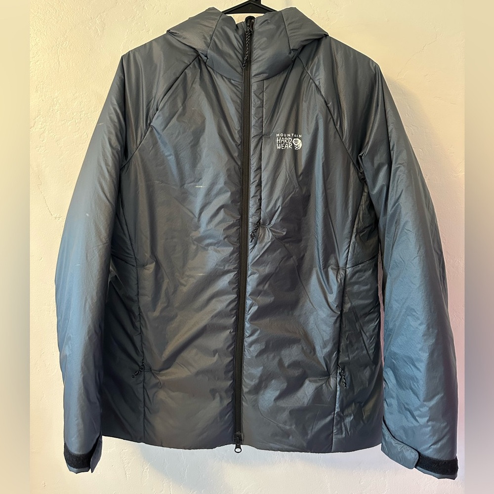 Women’s Mountain Hardwear Gray Synthetic Down Compressor Puffer Jacket